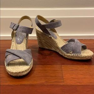 Splendid Fairfax Wedge Espadrille in Steel Grey